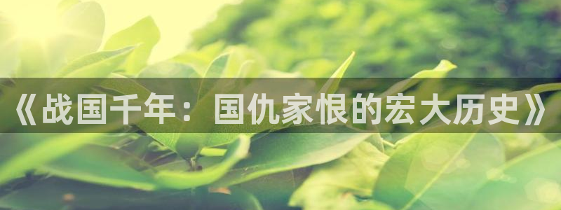 汗汗漫画入口处：《战国千年：国仇家恨的宏大历史》